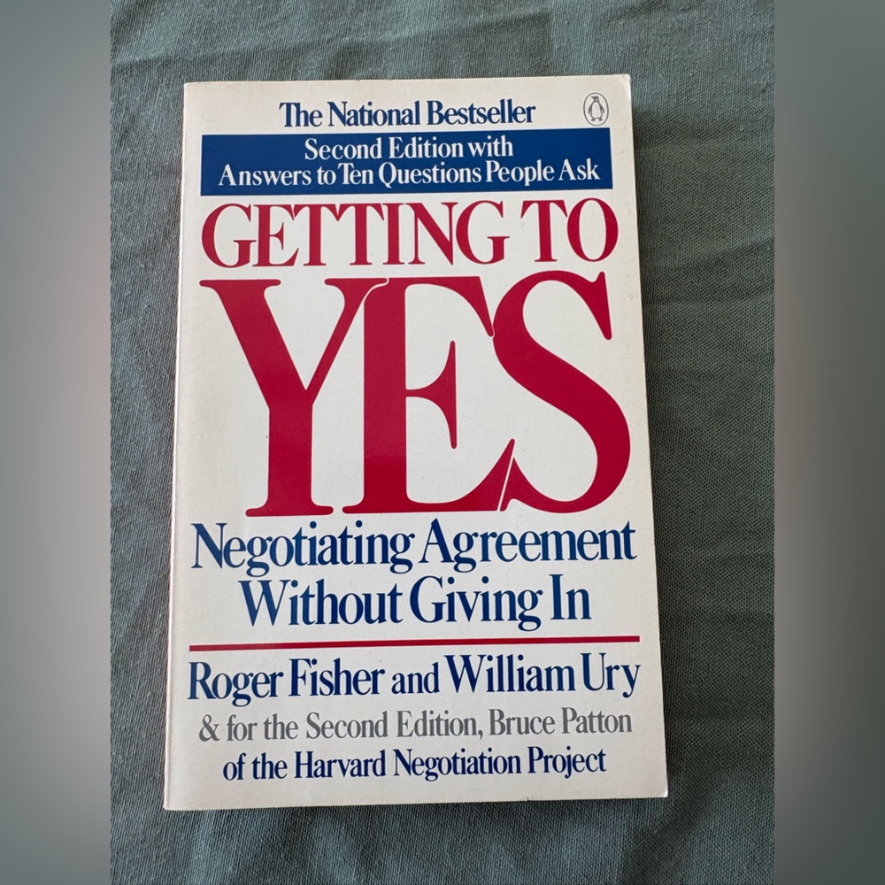 Getting to Yes Paperback Book